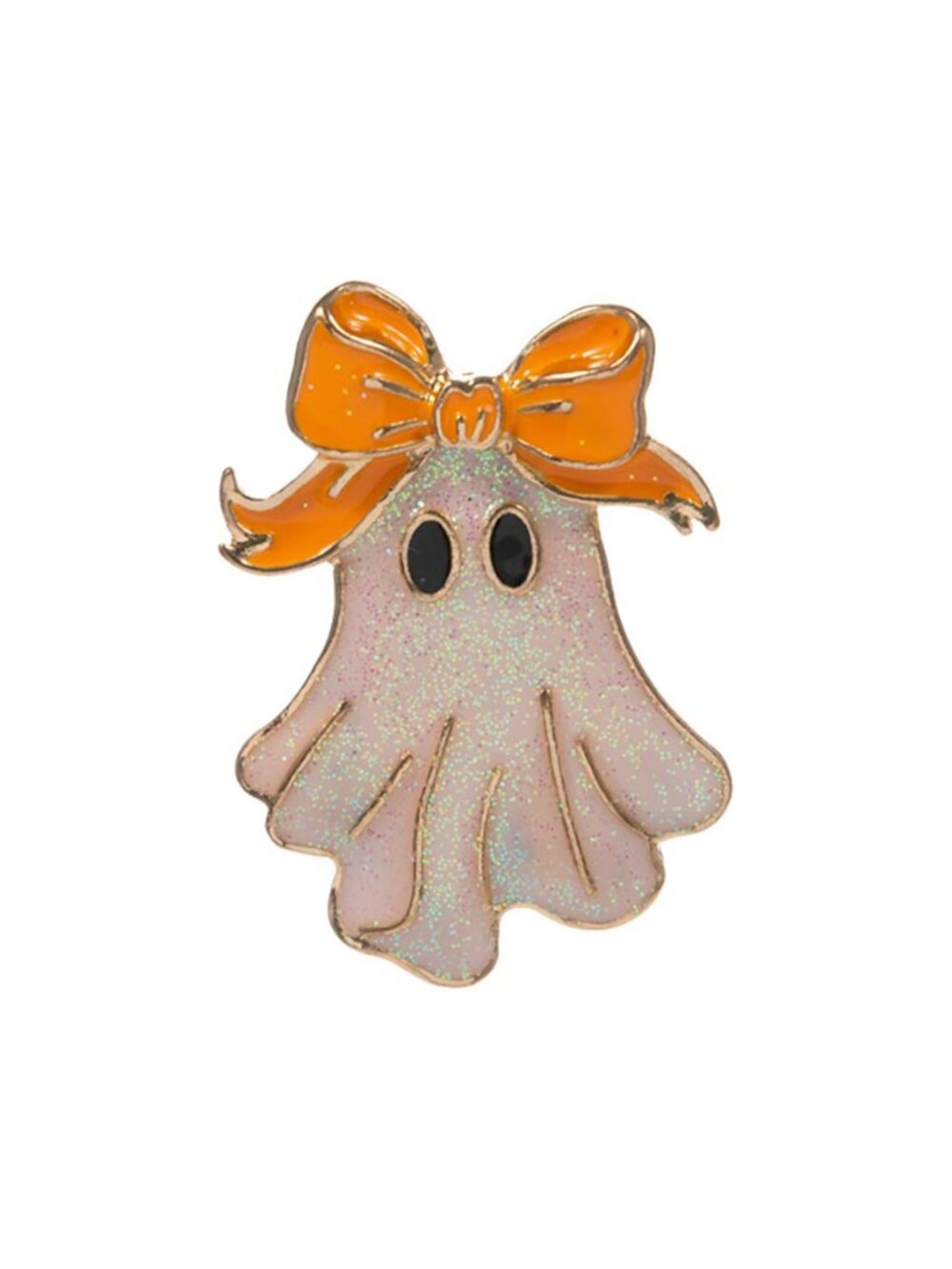 Tigerstars Bow Ghost Shaped Halloween Pin Brooch